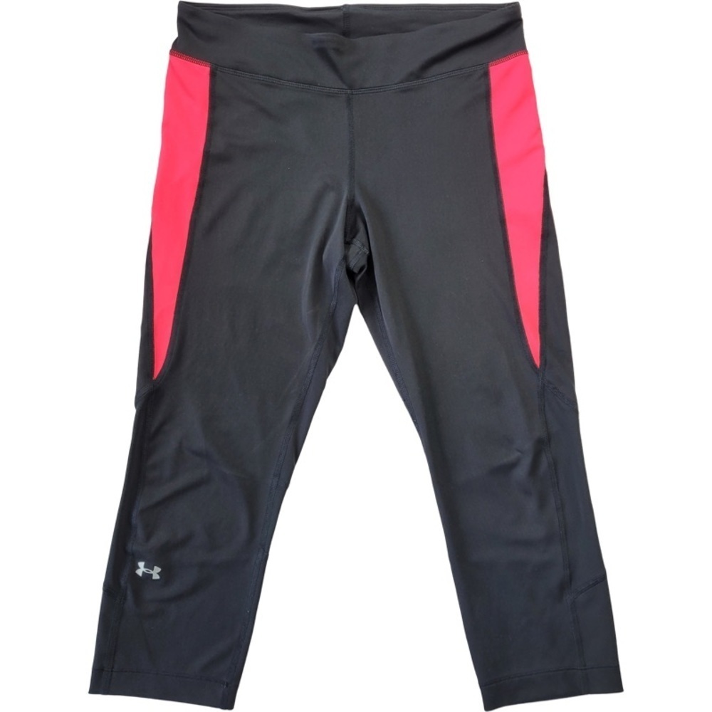 ✅ Under Armour Woman’s Black With Pink 20” leggings workout yoga running size S